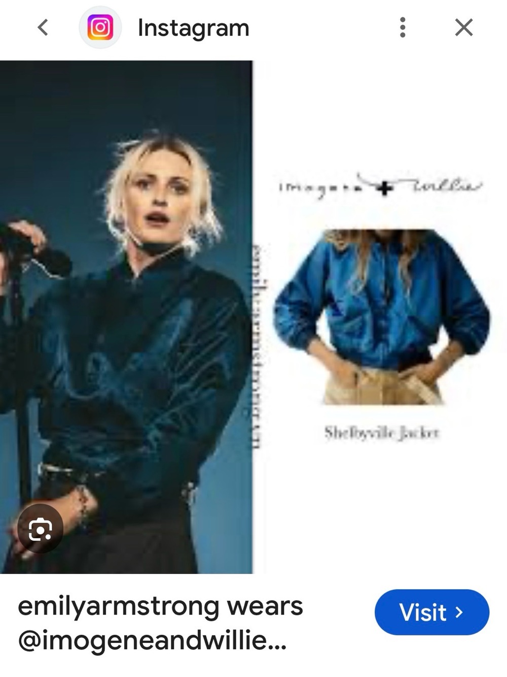 imogene + willie Deep Blue Satin Bomber Jacket NWOT - Picture 4 of 6